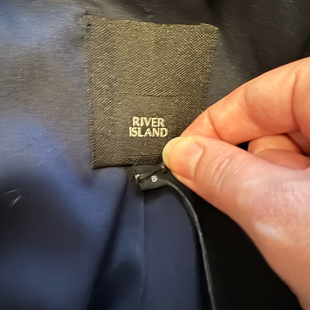 River Island Midnight Blue Blazer with Silver Buttons - Picture 3 of 4